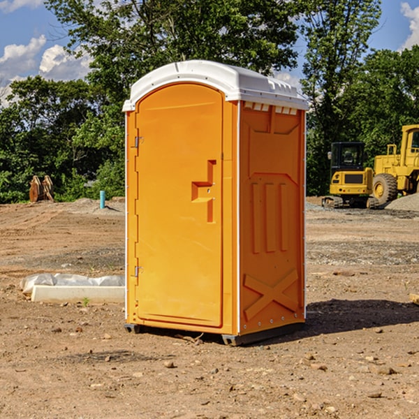 how often are the portable restrooms cleaned and serviced during a rental period in Warwick Oklahoma